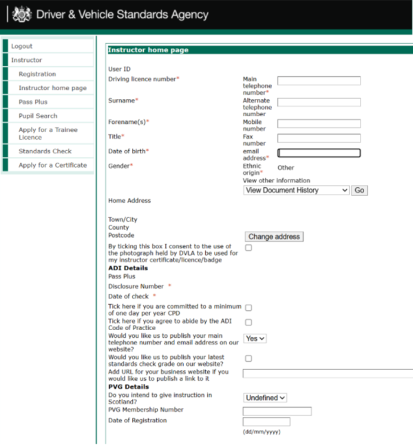 Fox Pvg Adding PVG scheme details to your instructor record - MSA GB